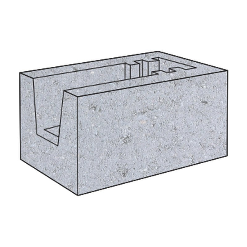 200mm Corner Bond Beam Grey Block (20.21)