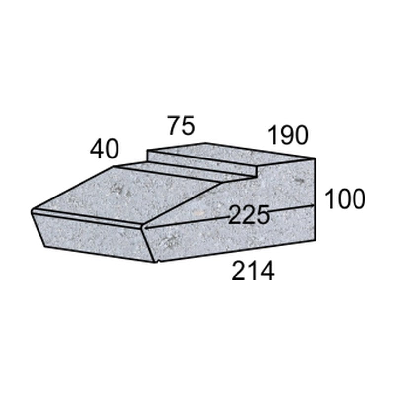 200mm Half Height Sill Grey Block (20.38)