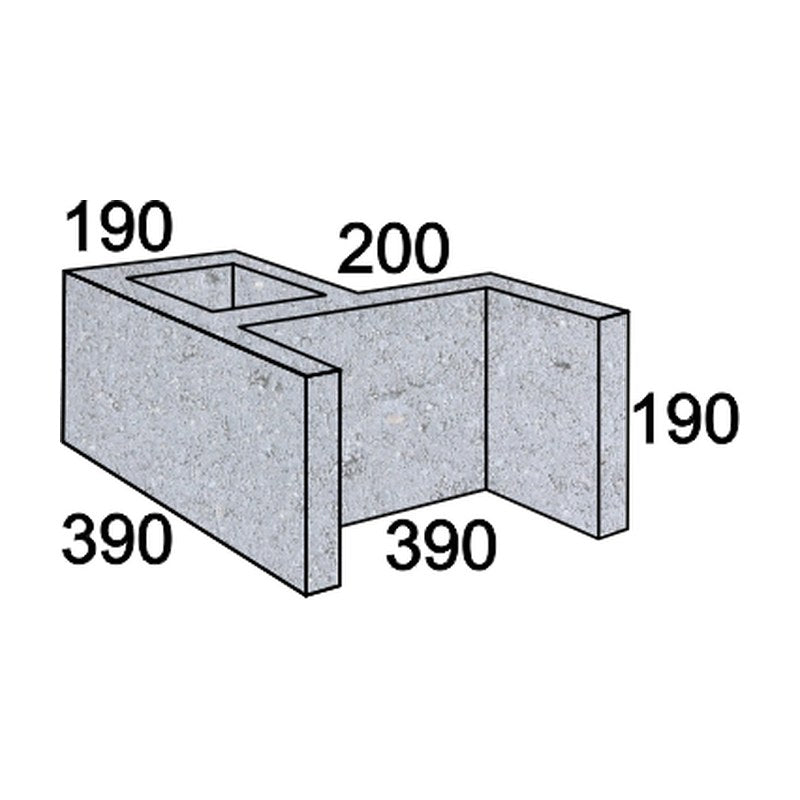 200mm Bonded Pier Grey Block (20.60)